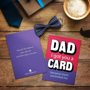 Fathers Day Gift Custom Greeting Card for Him Engraved Card Dad I Got You A Card - MadeMineAU
