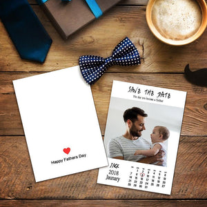 Custom photo and calendar greeting card Father's day cards - MyPhotoKeychain