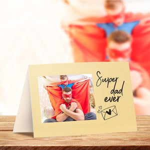 Fathers Day Gift Custom Greeting Card for Him Super Dad Ever - MadeMineAU