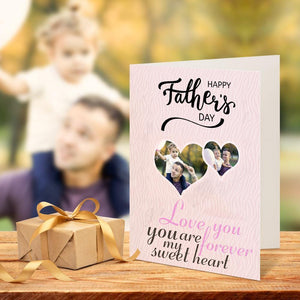 Fathers Day Gift Custom Greeting Card for Him Sweet Heart - MadeMineAU