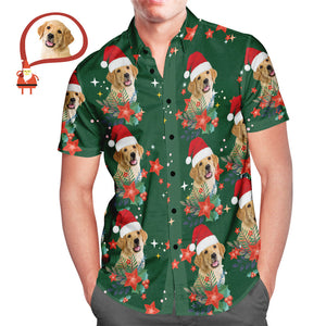 Men's Custom Photo Christmas Hawaiian Shirts Christmas Gift for Pet Lovers - MyHawaiianShirtsAU