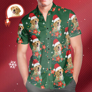 Men's Custom Photo Christmas Hawaiian Shirts Christmas Gift for Pet Lovers - MyHawaiianShirtsAU