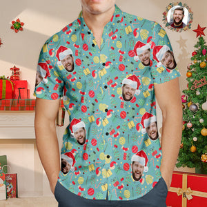 Custom Face Hawaiian Shirt Personalised Photo Christmas Shirts Funny Gift For Men - MyHawaiianShirtsAU