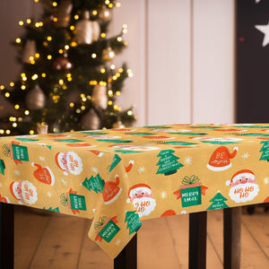 Personalized Text Merry Christmas Tablecloth Custom Washable Table Cover Christmas Gift - MadeMineAU