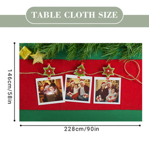 Custom Family Photo Tablecloth Personalized Washable Table Cover Christmas Gift - MadeMineAU