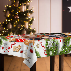 Personalized Family Photo Christmas Tablecloth Custom Washable Table Cover Christmas Gift - MadeMineAU