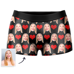 Custom Heart Boxer Shorts - MadeMineAU