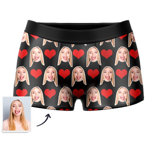 Custom Heart Boxer Shorts - MadeMineAU