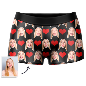 Father's Day Gifts Men's Custom Heart Boxer Shorts - MadeMineAU