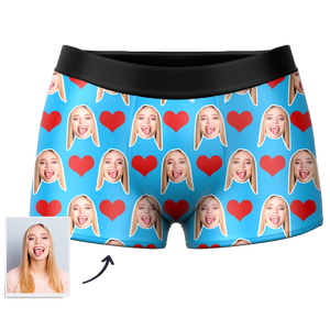 Father's Day Gifts Men's Custom Heart Boxer Shorts - MadeMineAU