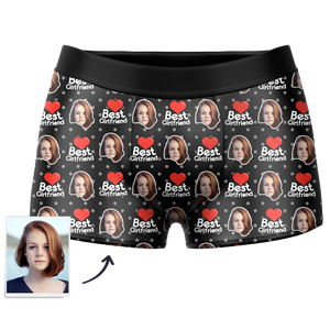 Men's Best Girlfriend Custom Face Boxer Shorts - MadeMineAU