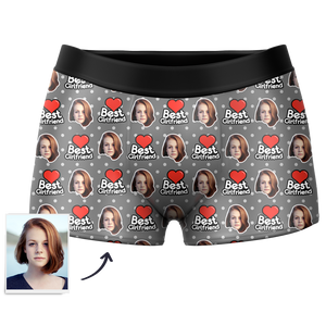 Men's Best Girlfriend Custom Face Boxer Shorts - MadeMineAU