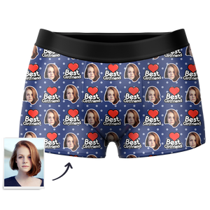 Men's Best Girlfriend Custom Face Boxer Shorts - MadeMineAU