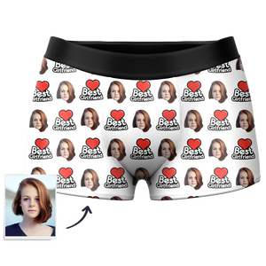 Men's Best Girlfriend Custom Face Boxer Shorts - MadeMineAU