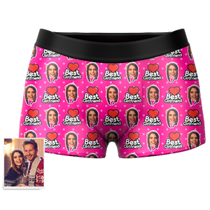 Men's Best Girlfriend Custom Face Boxer Shorts - MadeMineAU