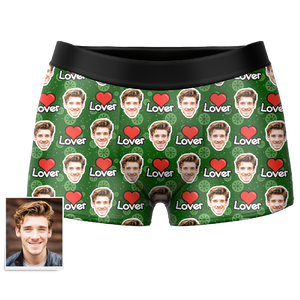 Men's Christmas Gifts Lover Custom Face Boxer Shorts - MadeMineAU