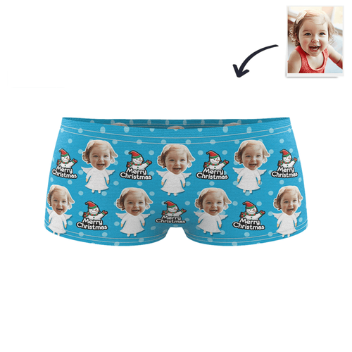 Christmas Angel Kids Custom Face Boxer Briefs - MadeMineAU