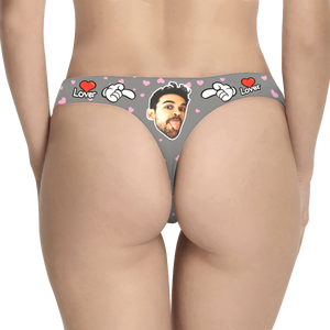 Women's Custom Face Thong Panty - Lover - MadeMineAU