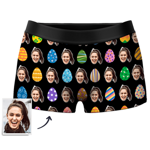 Men's Color Easter Egg Customize Face Boxer Shorts - MadeMineAU