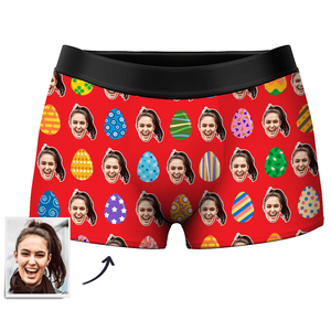 Men's Color Easter Egg Customize Face Boxer Shorts - MadeMineAU