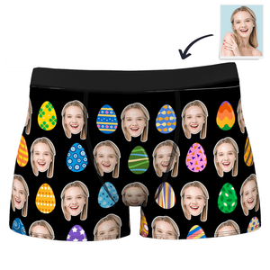 Men's Color Easter Egg Customize Face Boxer Shorts - MadeMineAU