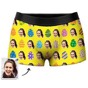 Men's Color Easter Egg Customize Face Boxer Shorts - MadeMineAU