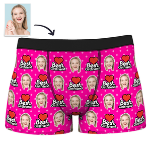 Men's Best Girlfriend Custom Face Boxer Shorts - MadeMineAU