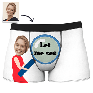 Custom Baby Let me See Boxer Shorts - MadeMineAU
