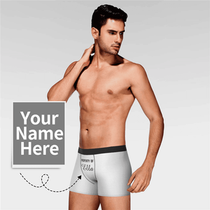 Men's Personalized Name Colorful Property of Boxer Shorts - MadeMineAU
