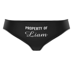 Couple Plain Women's Custom Name Property of Colorful Panties - MadeMineAU