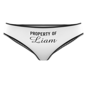 Couple Plain Women's Custom Name Property of Colorful Panties - MadeMineAU