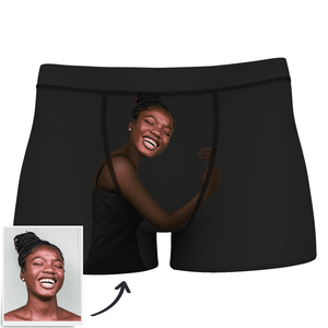Men's Custom Face On Body Boxer Shorts - Dark Skin - MadeMineAU