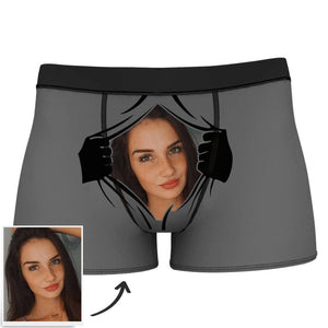 Custom Girlfriends Face with Hands Boxer Shorts - MadeMineAU