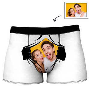 Custom Girlfriends Face with Hands Boxer Shorts - MadeMineAU