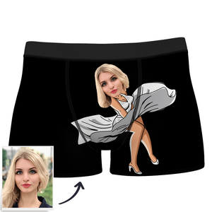 Custom Sexy Skirt Face Boxer Shorts For Boyfriend - MadeMineAU