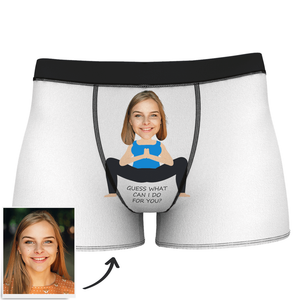 Custom Yoga Girlfriend Face Boxer Shorts - MadeMineAU