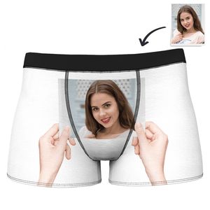 Custom Girlfriends Smile Face Boxer Shorts - MadeMineAU