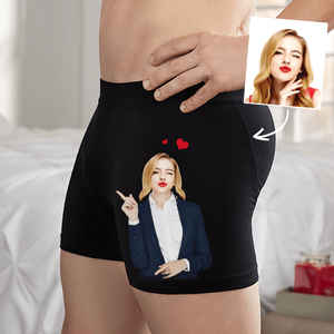 Custom Face Boxer Shorts - Love From Girlfriend - MadeMineAU