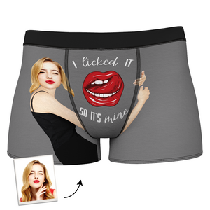 Valentine's Gift Custom Boxer Shorts - I Licked It - MadeMineAU