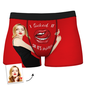Valentine's Gift Custom Boxer Shorts - I Licked It - MadeMineAU