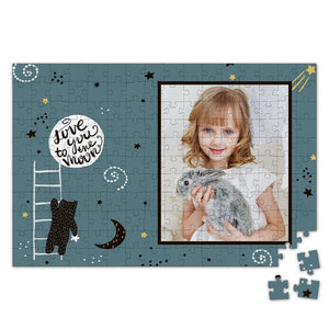 Personalized Photo Jigsaw Puzzle Love You to The Moon - 35-500 pieces - MadeMineAU