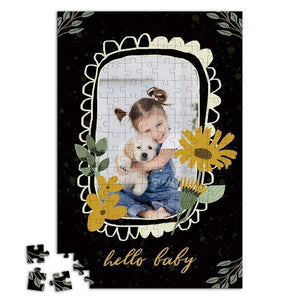 Personalized Photo Jigsaw Puzzle Hello Baby - 35-500 pieces - MadeMineAU