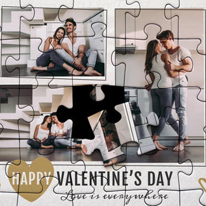 Personalized Photo Jigsaw Puzzle Love Is Everywhere Valentine's Day Gift - 35-500 pieces - MadeMineAU