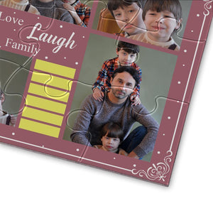 Personalized Photo Jigsaw Puzzle Love Laugh Family - 35-500 pieces - MadeMineAU
