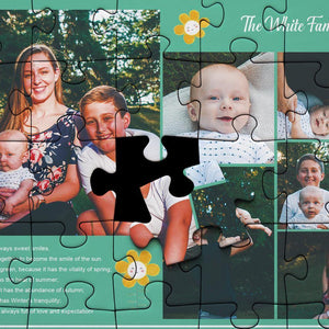 Personalized Photo Jigsaw Puzzle Warm Family - 35-500 pieces - MadeMineAU