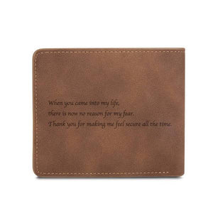 Custom Photo Wallet With Text Best Valentine's Day Gifts For Father/Husband