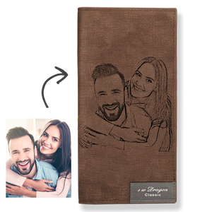 Custom Photo Wallet Personalized Wallet Couple Bifold Long Style Wallet