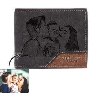 Custom Photo Wallet Bronzing Simplicity Men's Gifts