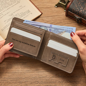 Custom Men's Engraved Wallet Custom Name Wallet