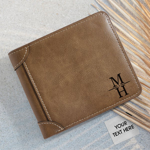 Custom Name Wallet Custom Men's Engraved Wallet - New Style